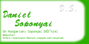 daniel soponyai business card